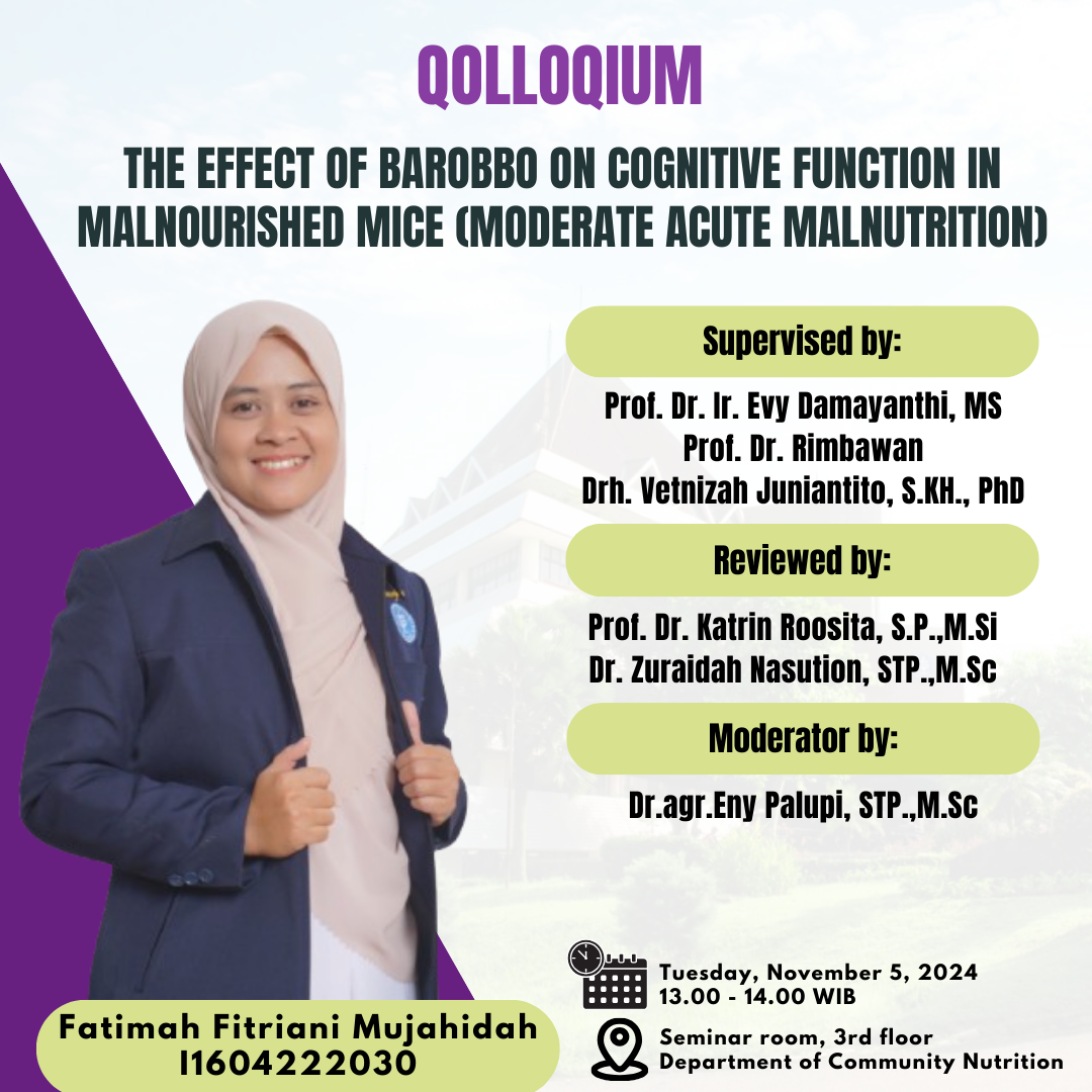 Kolokium Doktor Fatimah Fitriani Mujahidah (I1604222030)